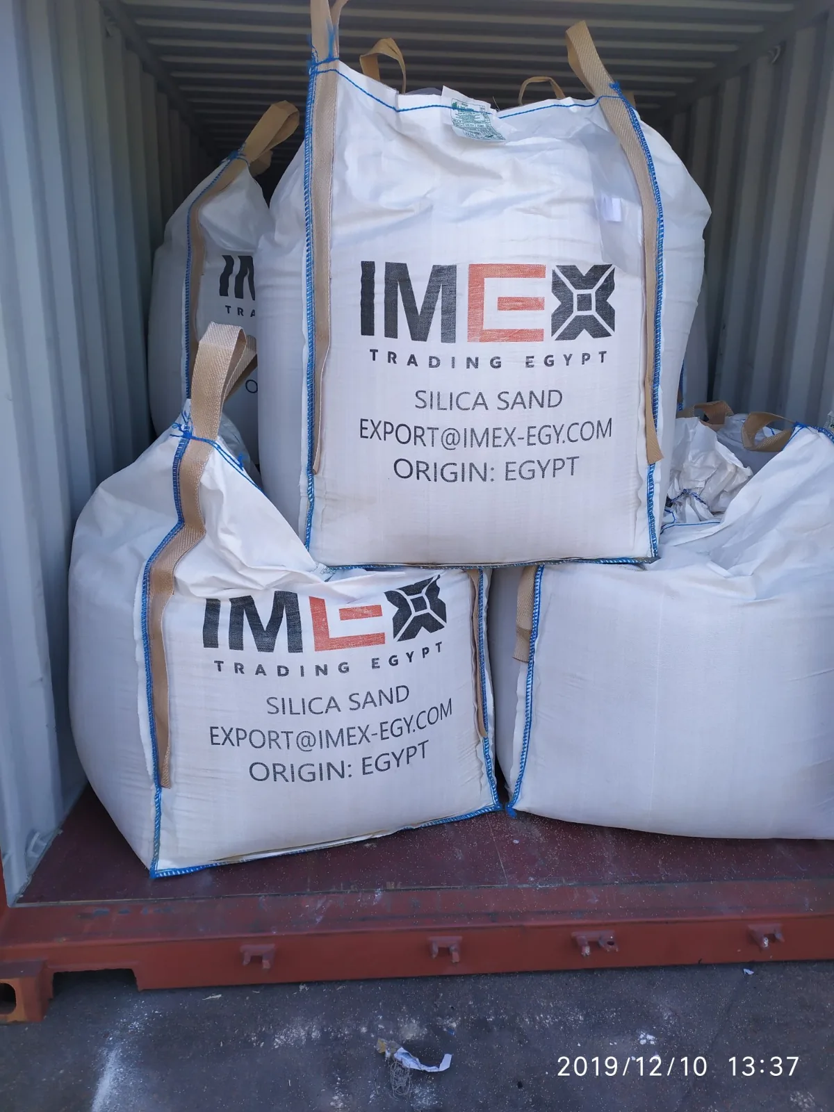 IMEX silica sand packed in a bulk bag